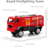 1/87 Metal Diecast Fire Truck Police Rescue Car Helicopter Ambulance Toy Army Military Vehicle Little People Playset Children's Day Car Toy Gift f...