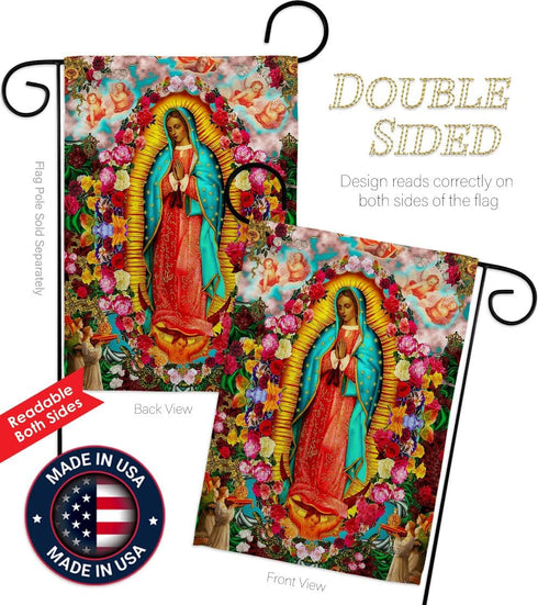 Our Lady of Guadalupe Flag Home Decor Faith Hope Grace Grave Yard Decorations For Cemetery Peace Dove Religious Decoration Religion Easter Garden ...
