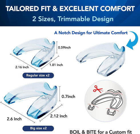 Mouth Guard for Grinding Teeth at Night, Teeth Grinding Mouth Guard for Sleep, Sleep Mouth Guard, Mouthguards for Grinding of Teeth, Night Guards ...