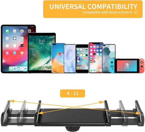 Headrest Tablet Holder with Dual Adjustable Positions,360° Rotation headrest Tablet Holder, Universal ipad Holder for car Backseat for 4" to 11" i...