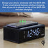 Jensen QiCR-200 Dual Alarm Clock Radio with Qi Charging, White, 9.40in. x 5.00in. x 3.00in....