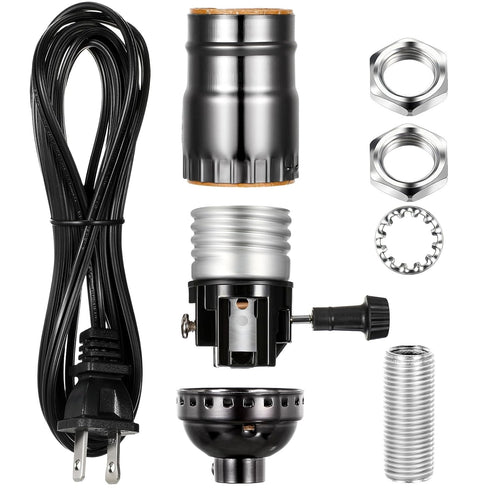 Honoson Lamp Kit for Repair Lamp Replacement for Table Lamps with 3 Way Socket Lamp Repair Kit Rewire Finish Kit Lamp Wiring Parts for Antique DIY...