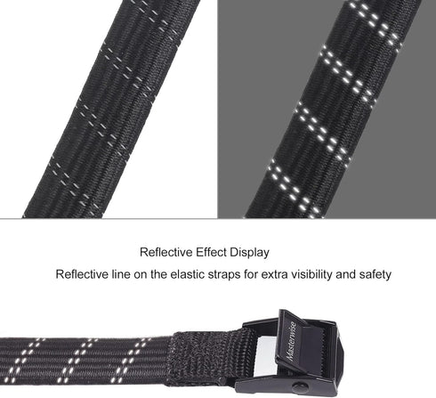 Motorcycle Luggage Straps 18’’-60’’ Adjustable Stretch Safety Tie Down Strap for Travel/Transport/Bikes/Motor Sports Securing...