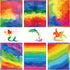 6 Sheets Tie Dye Iron on Vinyl, Ombre Glitter Vinyl Sunflower Heat Transfer Vinyl Rainbow HTV, 10 x 12 Inch Watercolor Pastel Heat Transfer Vinyl ...
