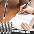 8 Pcs Blue Ink Inspirational Pens for Women Quotes Pen Metal Ballpoint Pen with Stylus tips for Office Gift (Black)...