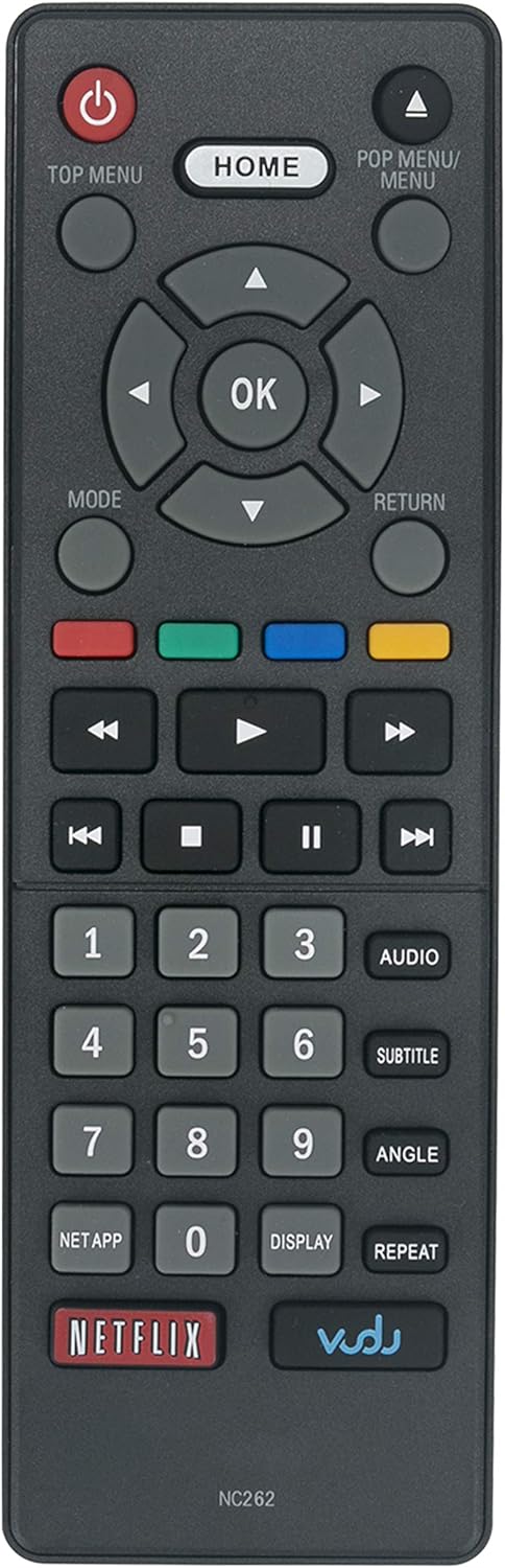 NC262UH Remote Replacement Compatible with Magnavox Blu-ray Disc DVD Player MBP5320F MBP5320 MBP5320/F7 MBP5320/F7F MBP5320F/F7 MBP5320/F7G MBP532...
