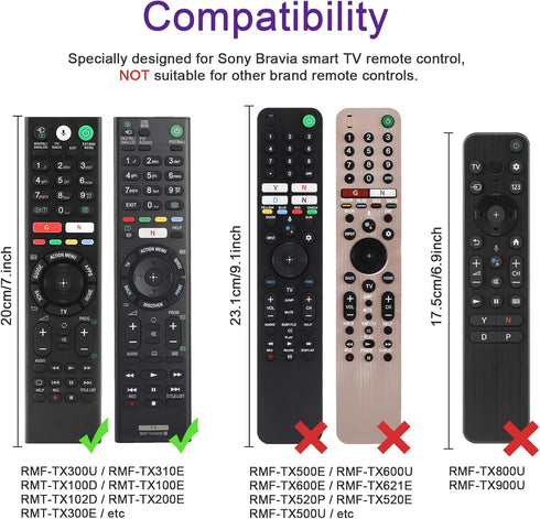 Protective Silicone Remote Case for Sony RMT-TX102U RMF-TX200U RMT-TX200U RMF-TX300U Smart Android TV Voice Controller Washable Anti-Lost Remote C...