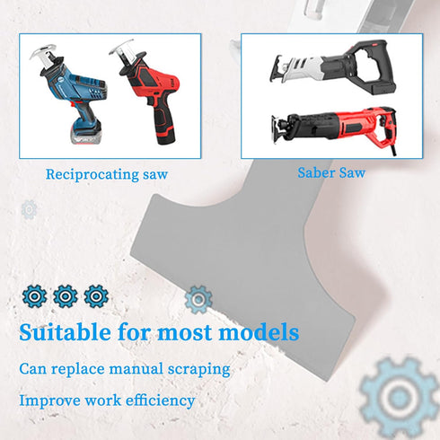 4PCS Reciprocating Saw Scraper Blade, Sawzall Scraper Blades, Tile Floor Cleaning Scraper, Multifunctional High Carbon Steel Tile Cleaning Tools, ...
