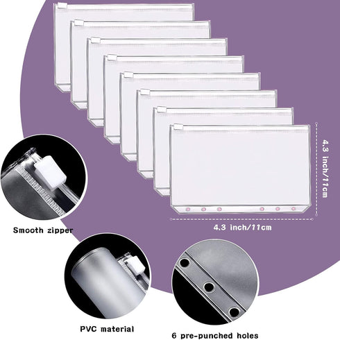 3D Starring Sky Budget Binder A6 Planner Money Saver with Zipper Cash Envelopes Sheet and Stickers for Budgeting -004PP...