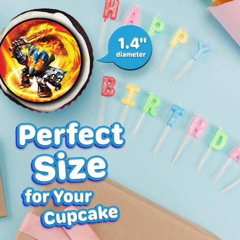30 x Edible Cupcake Toppers with Heroic Adventurers Theme | Uncut Edible Wafer Sheet Decorations...