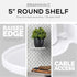 BRAINWAVZ 5” Round Floating Shelf Mount for Security Cameras Baby Monitors Speakers Plants Toys & More Universal Holder Stick-On Or Screw Mount, E...