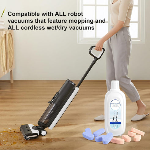 10 Bottles Compatible with Tineco Cleaning Solution 500ml Per Bottle Lavender Scents and Orange Scents Floor Cleaner Compatible with All Robot Vac...