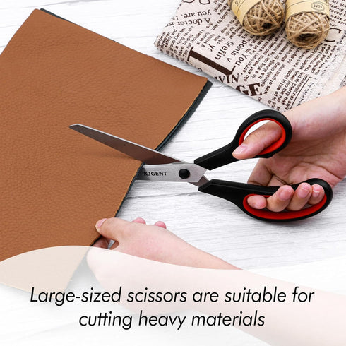 Scissors All Purpose 4-Pack, Heavy Duty Scissors Set with Thick and Sharp Blades, Premium shears with Soft Handles, Paper Scissors for Office Hous...
