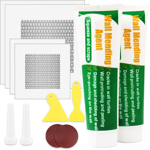 Drywall Repair Kit, Spackle Wall Repair Patch Kit,2 in,4in Wall Mending Agent Quick and Wall Surface Hole Fill Quick and Easy Solution...