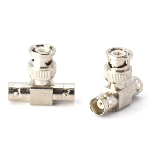 THE CIMPLE CO - BNC T Adapter - T-Shaped Coax Splitter - 1 Male Port to 2 Female Ports, Coaxial Cable Extension - 4 Pack...