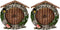 2Pcs Fairy Garden Doors and Windows for Trees Miniature Fairy Gnome,DIY Yard Art Garden Sculpture Decoration Decor, Wooden Doors and Windows in Th...