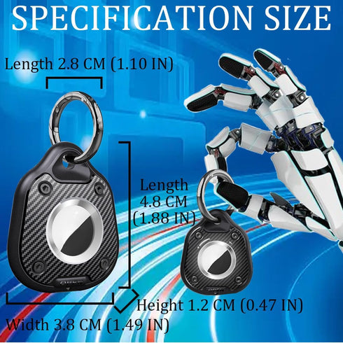 Black AirTag,Portable AirTag,Airtag Holder,Waterproof AirTag Case,Pet Tracking AirTag,Carbon AirTag,Hard TPU Full Body Protective Tracker Case for...