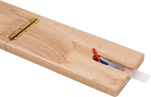 STERLING Games Folding Cribbage 3 Track Wooden Cribbage Board with Red White Blue Pegs for 3 Players...