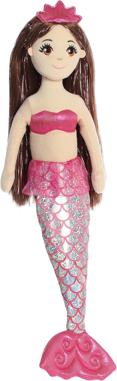 Aurora® Enchanting Sea Sparkles™ Ruby Stuffed Doll - Imaginative Play - Magical Companions - Pink 18 Inches...