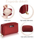 Small make up bags, Travel accessories for women,Wine red makeup bag travel cosmetic bag ?Women bagsmart compact makeup bag...