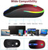 HOTLIFE Bluetooth Wireless Mouse, LED Rechargeable Slient Mouse with Dual Modes (Bluetooth 5.1+ USB C) 2.4GHz Computer Wireless Mouse for Laptop, ...