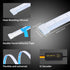 Flexible Car Led Light Strip, Dual Color 2 Pcs 24 Inches DRL LED Headlight Surface Strip Tube Light Daytime Running White & Amber Waterproof Switc...