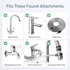 Faucet Adapter Kit, 5PCS Kitchen Sink Brass Aerator Adapter Set Male Female Sink Faucet Adapter for Garden Hose, Water Filter, Standard Hose via D...