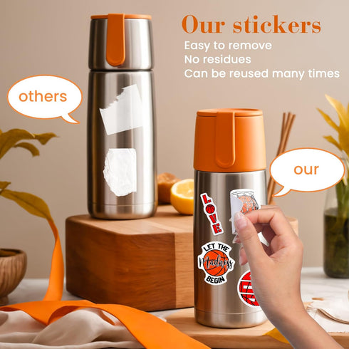 50 Pcs Basketball Stickers, Sports Stickers Basketball Party Favors Decorations Basketball Goodie Bags Basketball Gifts for Teams, Waterproof Stic...