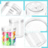 20 Pack Clear Plastic Jars with Lids, 4oz Empty Wide-Mouth Plastic Containers, Refillable Storage Containers for Cosmetics, Lotions, Butters and F...