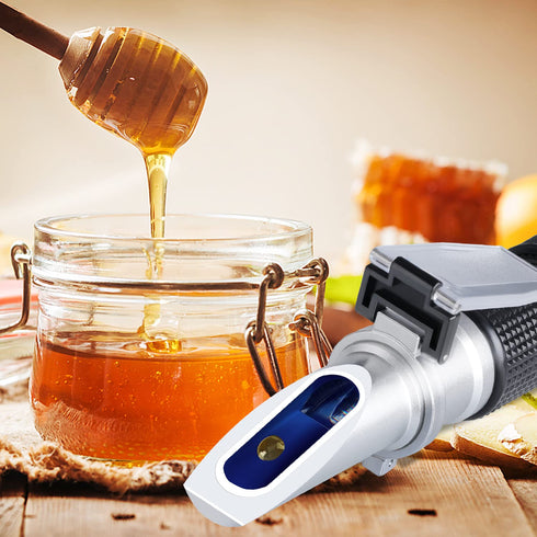 Brix Meter Refractometer 0~90%, LEERCHUANG Handheld Brix Refractometer, High Accurate Brix Measurement with ATC for Fruit, Beverages&Juice, Honey,...
