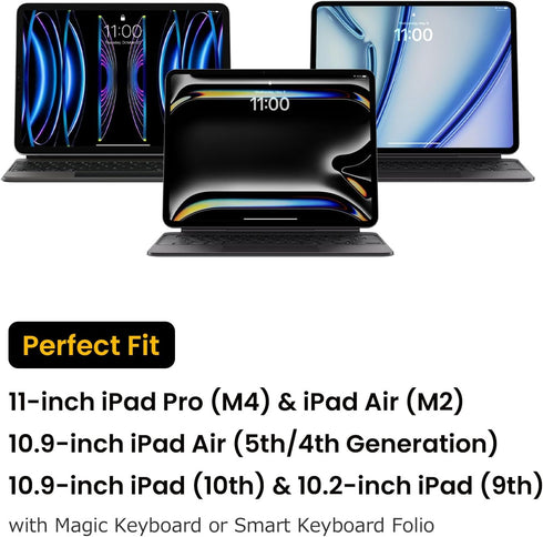 tomtoc 360 Protective Tablet Sleeve for iPad Pro 11-inch (M4), iPad Air 11-inch (M2) 2024, iPad Pro 11-in (4th/3rd/2nd/1st Gen) with Magic Keyboar...