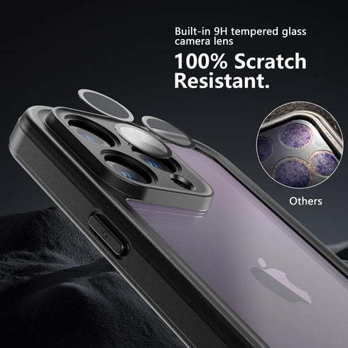inkolelo Compatible with iPhone 14 Pro Max Waterproof Case, Built-in Screen Full-Body Protector with Floating Strap IP68 Waterproof Case- Matte Bl...