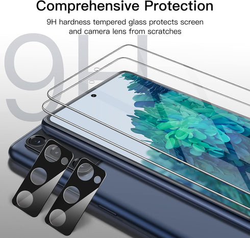 JETech Screen Protector for Samsung Galaxy S20 FE 6.5-Inch with Camera Lens Protector, Tempered Glass Film, Fingerprint ID Compatible, HD Clear, 2...