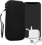 kwmobile Neoprene Phone Pouch Size XL - 6.7/6.8" - Universal Cell Sleeve Mobile Bag with Zipper, Wrist Strap - Black...