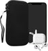 kwmobile Neoprene Phone Pouch Size XL - 6.7/6.8" - Universal Cell Sleeve Mobile Bag with Zipper, Wrist Strap - Black...