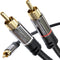 KabelDirekt – RCA/Phono Y Cable – 25ft Long – 1 to 2 RCA/Phono, Stereo Audio Cable (Coax, Male/Male Plugs, Analog/Digital, Adapter for subs/amps/H...