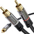 KabelDirekt – RCA/Phono Y Cable – 25ft Long – 1 to 2 RCA/Phono, Stereo Audio Cable (Coax, Male/Male Plugs, Analog/Digital, Adapter for subs/amps/H...