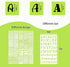 20 Pieces Letter Stencils Reusable Letter Stencils for Painting on Wood, Plastic Alphabet Numbers Stencils, Letter Stencil Template for Notebook, ...