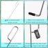 Swimming Pool Skimmer Basket Hook - Stainless Steel Skimmer Basket & Lid Removal Handle Tool with Pool Test Strip Clips for Debris Removal, Easily...