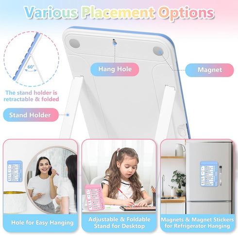 Audab 2Pcs Dry Erase Chore Chart for Kids, Magnetic Checklist Board, My Chores Slider Chart to Do List Board, Routine Chart Schedule Board Task Tr...