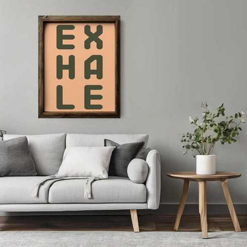 Posterizer 1 pcs-Exhale-encouraging minimalistic wall art-Motivational & Inspirational Art-Typography Art-decor for Girls, Teens Bedroom- UNFRAMED...