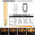 Leools E26 LED Bulb Dimmable 4W led Bulb Equal 40 Watt Light Bulb Warm White 2500K Amber Edison Bulb AC120V 350lm T10 led Bulb for Rustic Pendant,...