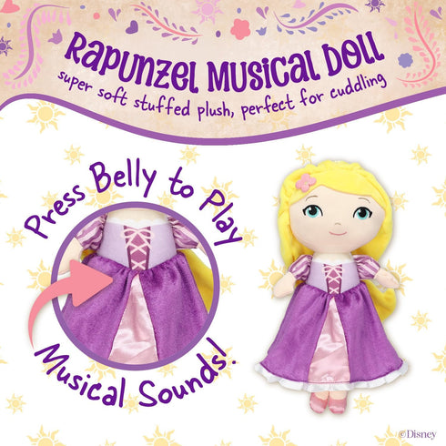 KIDS PREFERRED Disney Baby - Rapunzel 12" Plush Doll with Musical Sounds - Tangled Collectable Stuffed Animal for Babies, Toddlers and Kids...