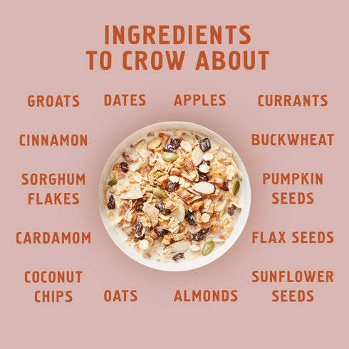 Seven Sundays Classic Bircher Apple Cinnamon Almond Muesli Cereal - 12 Oz Pouch - Certified Gluten Free Muesli - Non GMO, No Refined Sugar and Kos...