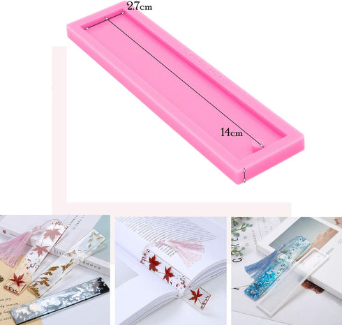 4 Pack Rectangle DIY Resin Mold Keychain Silicone Molds DIY Epoxy Resin Casting Mold DIY Keychain Jewelry Craft...