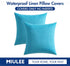 MIULEE Pack of 2 Outdoor Throw Pillow Covers Waterproof Decorative Soft Pillowcases Linen Farmhouse Square Cushion Shams for Patio Balcony Couch G...