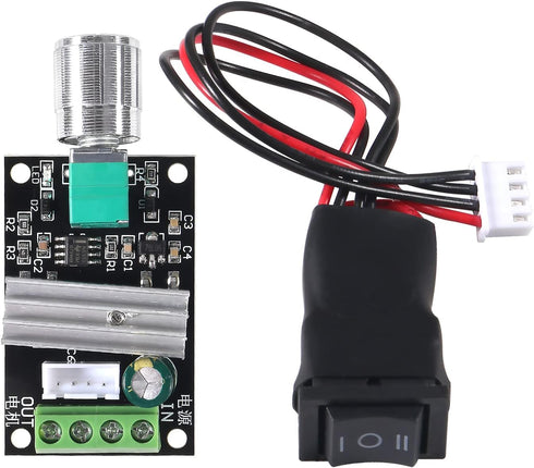 4PCS DC PWM Motor Speed Controller, Adjustable 6V 12V 24V 28V 3A 80W DC Motor Speed Controller Adjustable Reversible Switch...