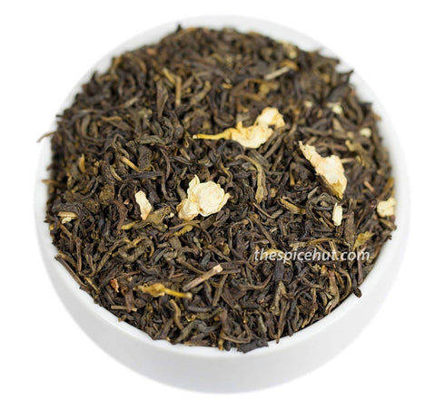 Flowery Jasmine, Loose Leaf Green Tea - Caffeinated | bulk 8oz, 80-100 cups | The Spice Hut, First Sip of Tea...