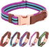 Dog Collar Reflective, Multi-Colored Stripe Dog Collar, Soft Adjustable Dog Collars with Metal Buckle for Small Medium Large Dogs, Perfect Pet Col...