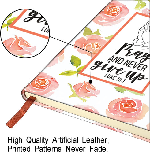 Christian Gift Bible Verse Leather Journal for Women A5 Hardcover Lined Notebook Prayer Faith Religious Gift Inspirational Friendship Gift Motivat...